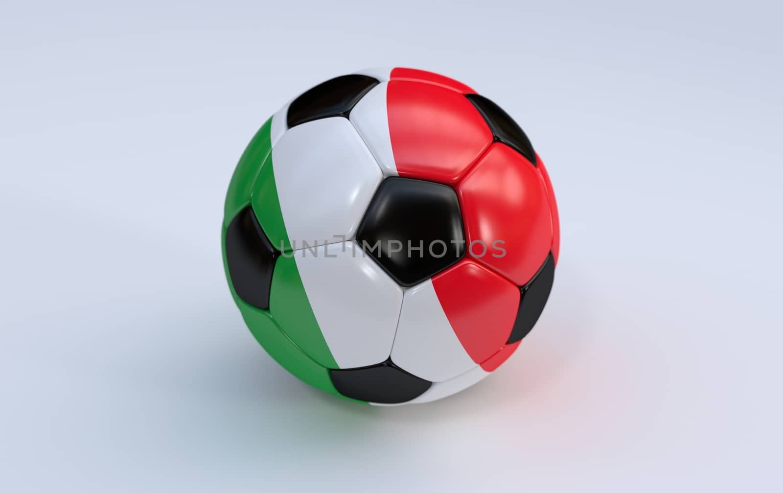 Soccer ball with Italy flag by Barbraford