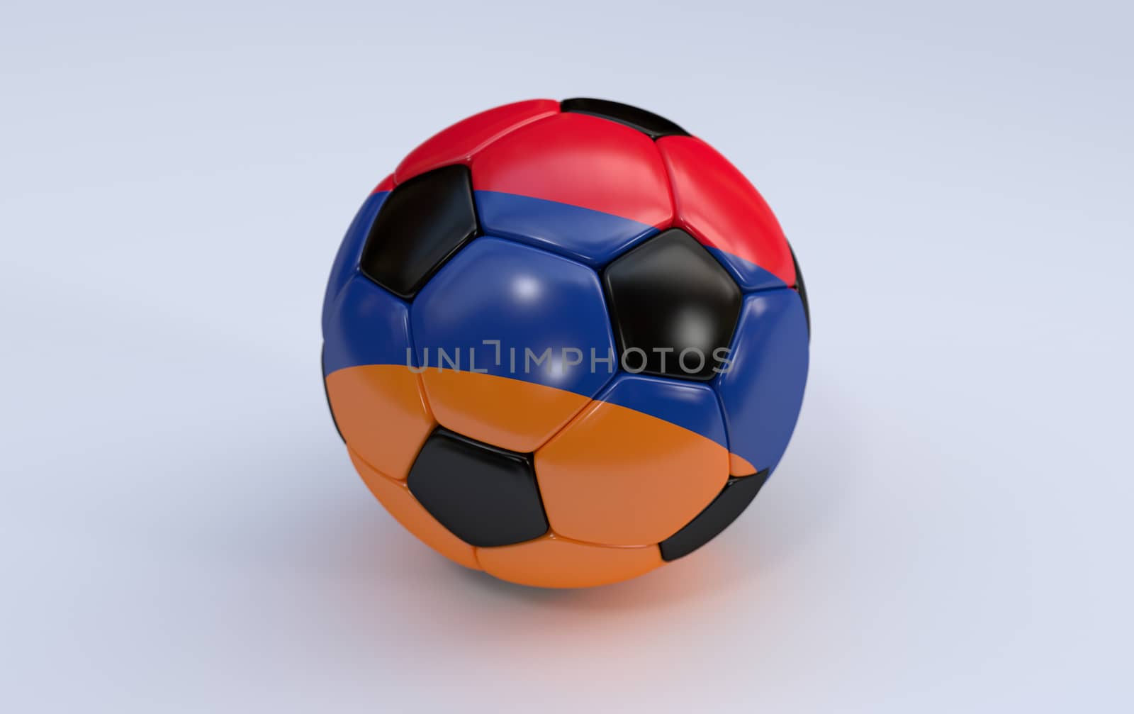 Soccer ball with Armenia flag by Barbraford