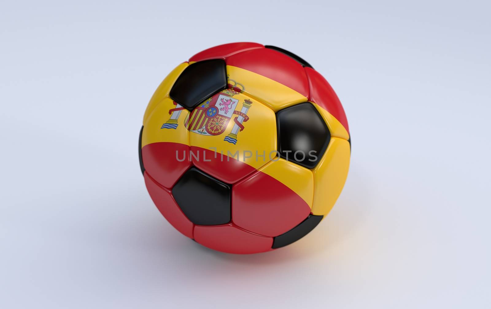 Soccer ball with Spain flag by Barbraford