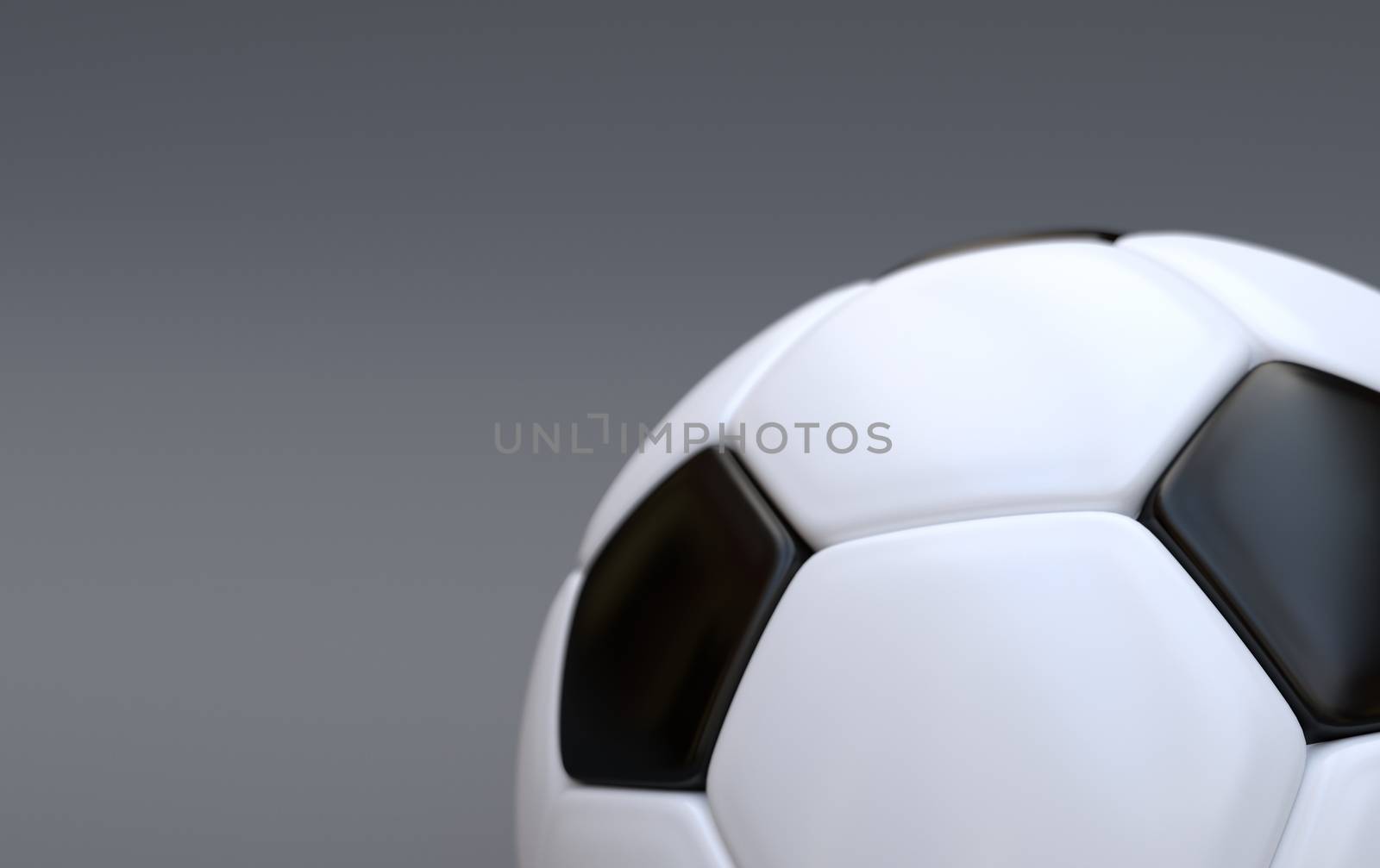 Championship soccer, football ball on dark grey background