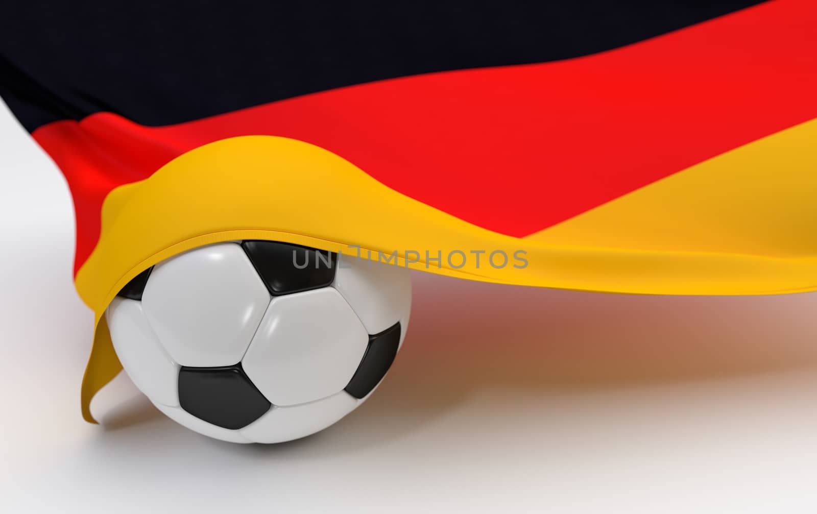 Germany flag with championship soccer ball by Barbraford