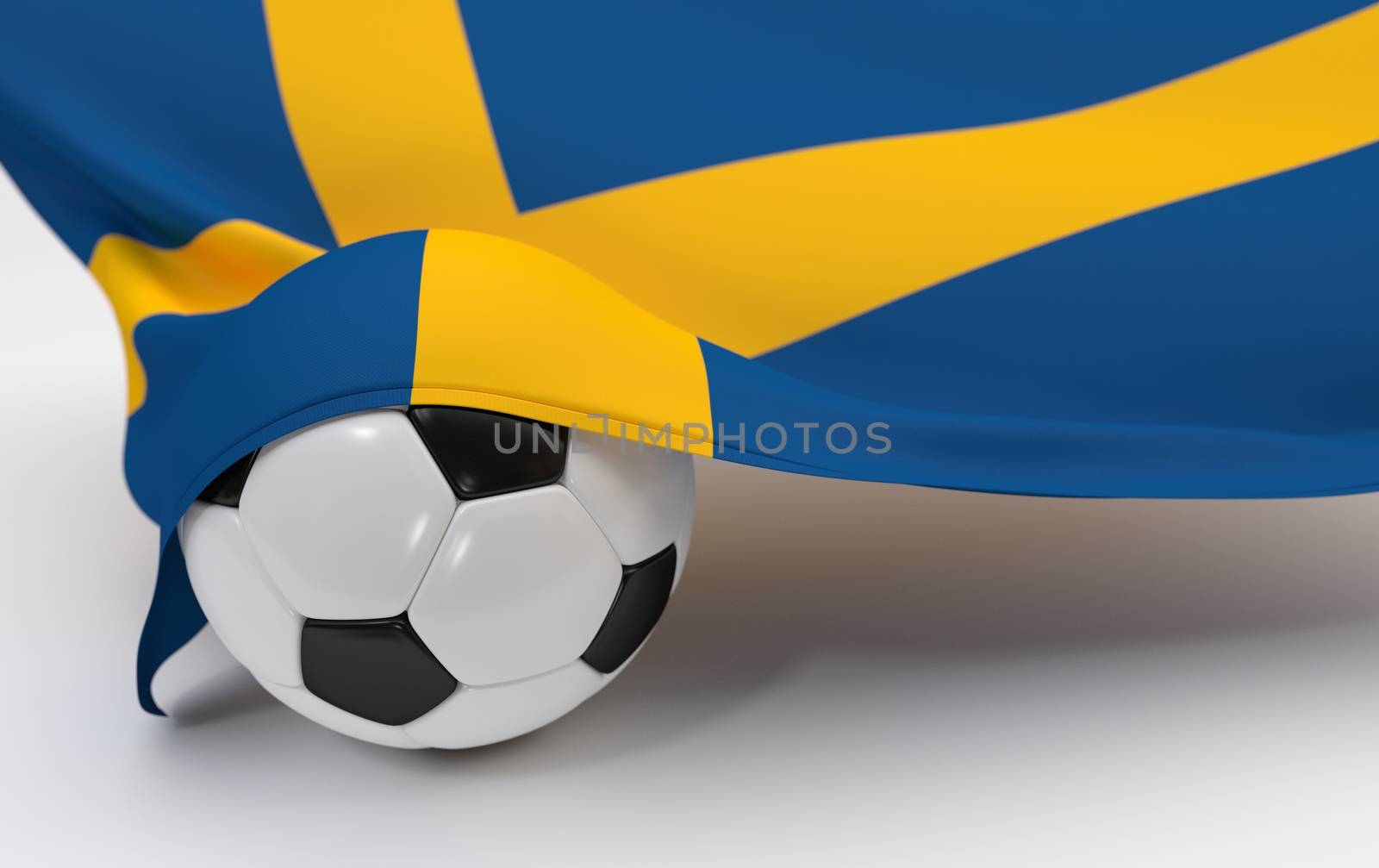 Sweden flag with championship soccer ball by Barbraford