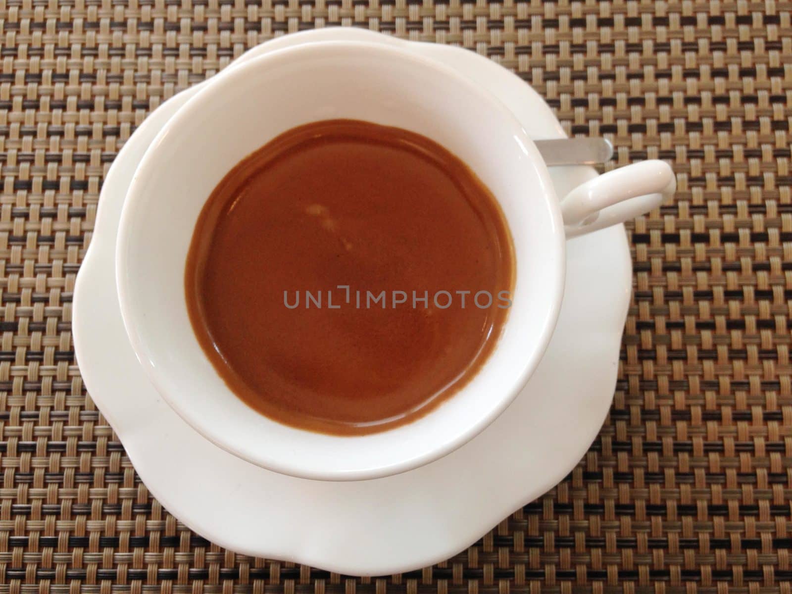closed up the cup of espresso coffee