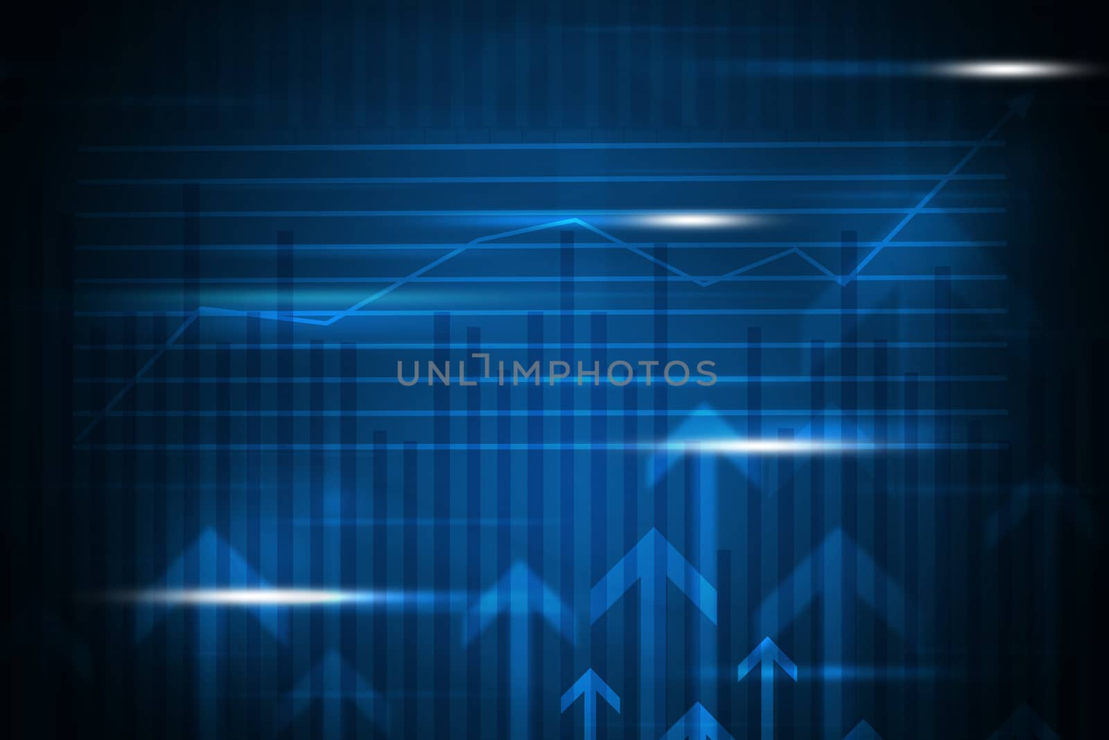 Abstract blue background with graphs by cherezoff