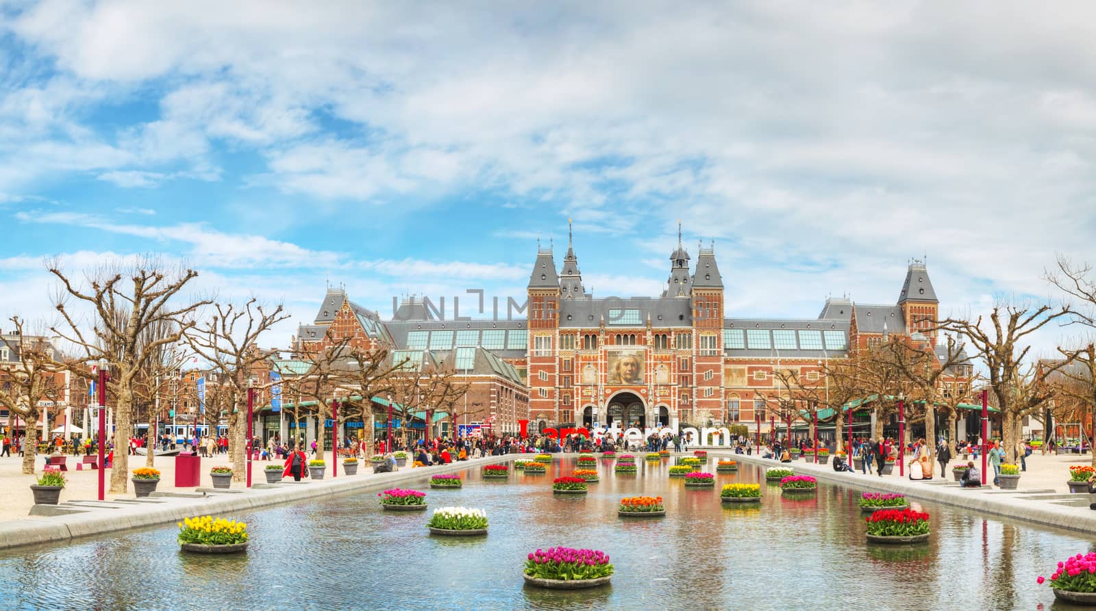 AMSTERDAM - APRIL 16: I Amsterdam slogan on April 16, 2015 in Amsterdam, Netherlands. Located at the back of the Rijksmuseum on Museumplein, the slogan quickly became a city icon.