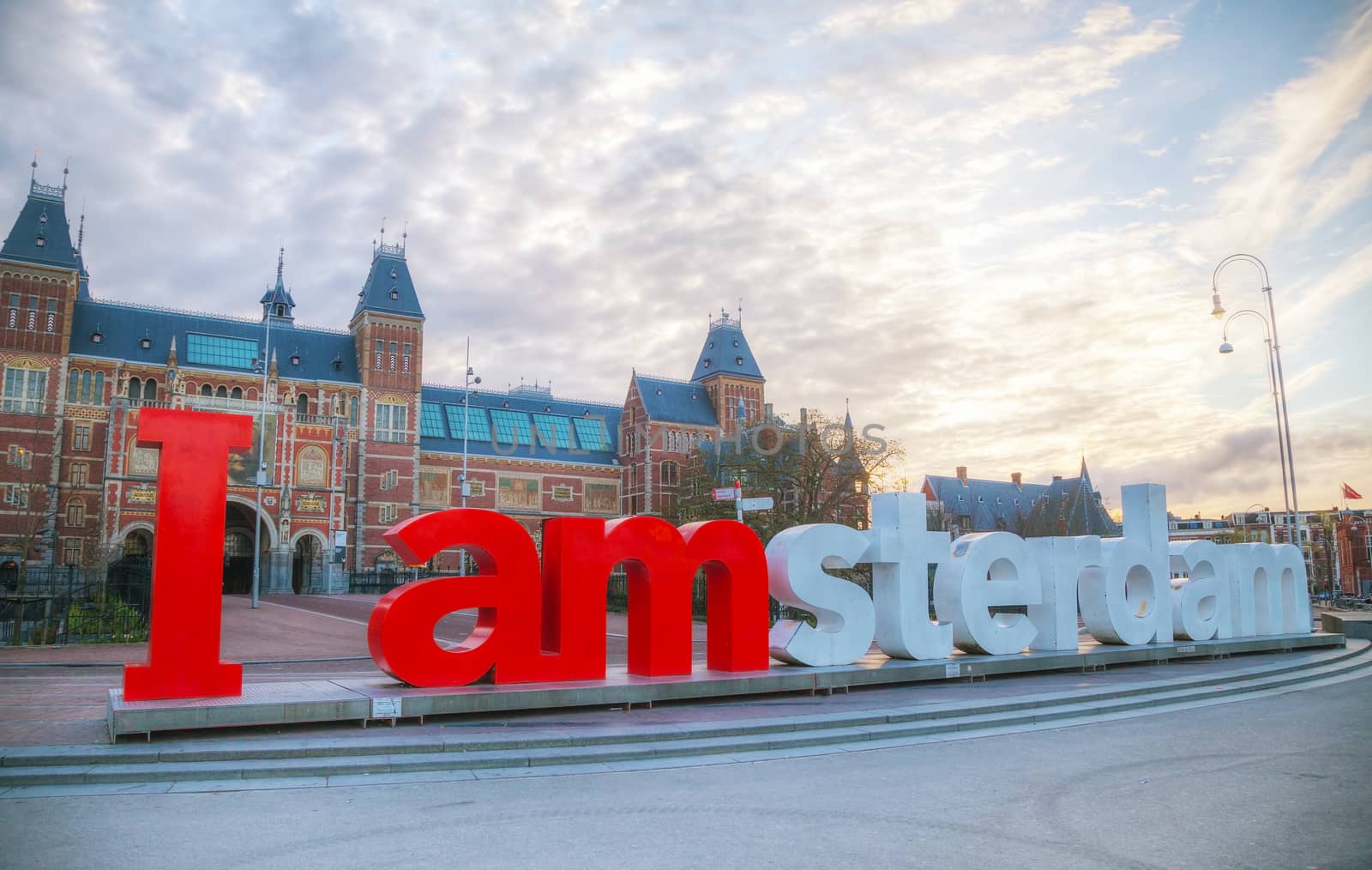 I Amsterdam slogan early in the morning by AndreyKr