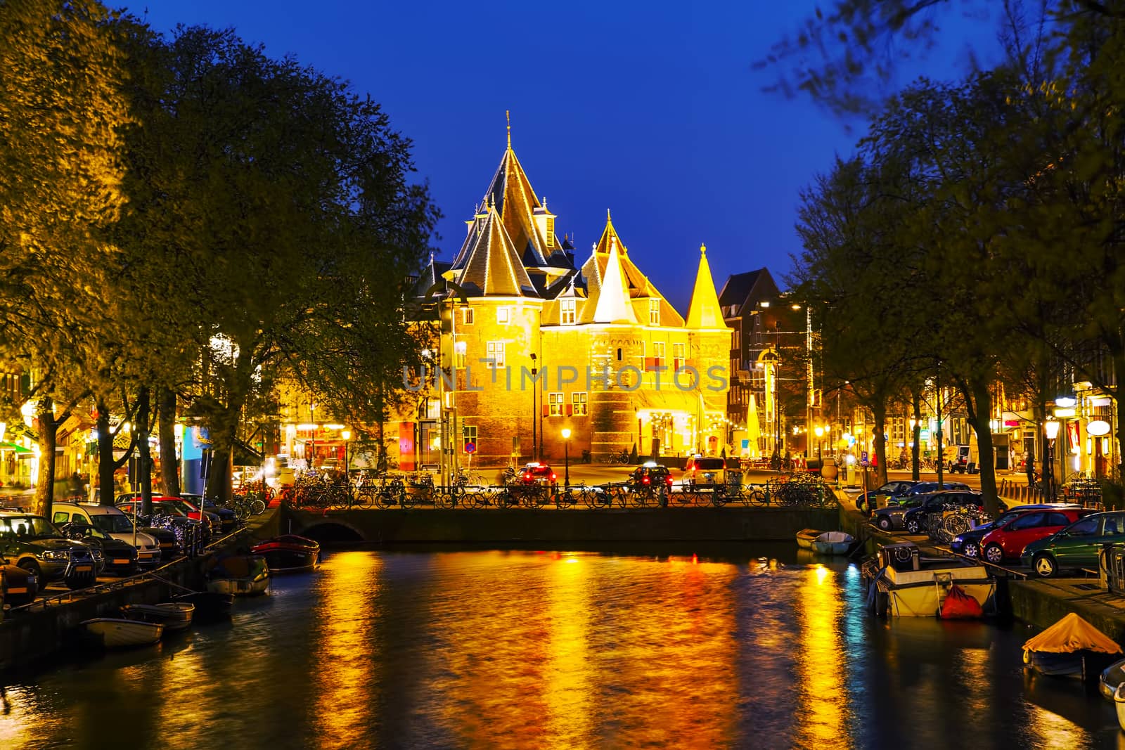 The Waag (Weigh house) at Nieuwmarkt square in Amsterdam