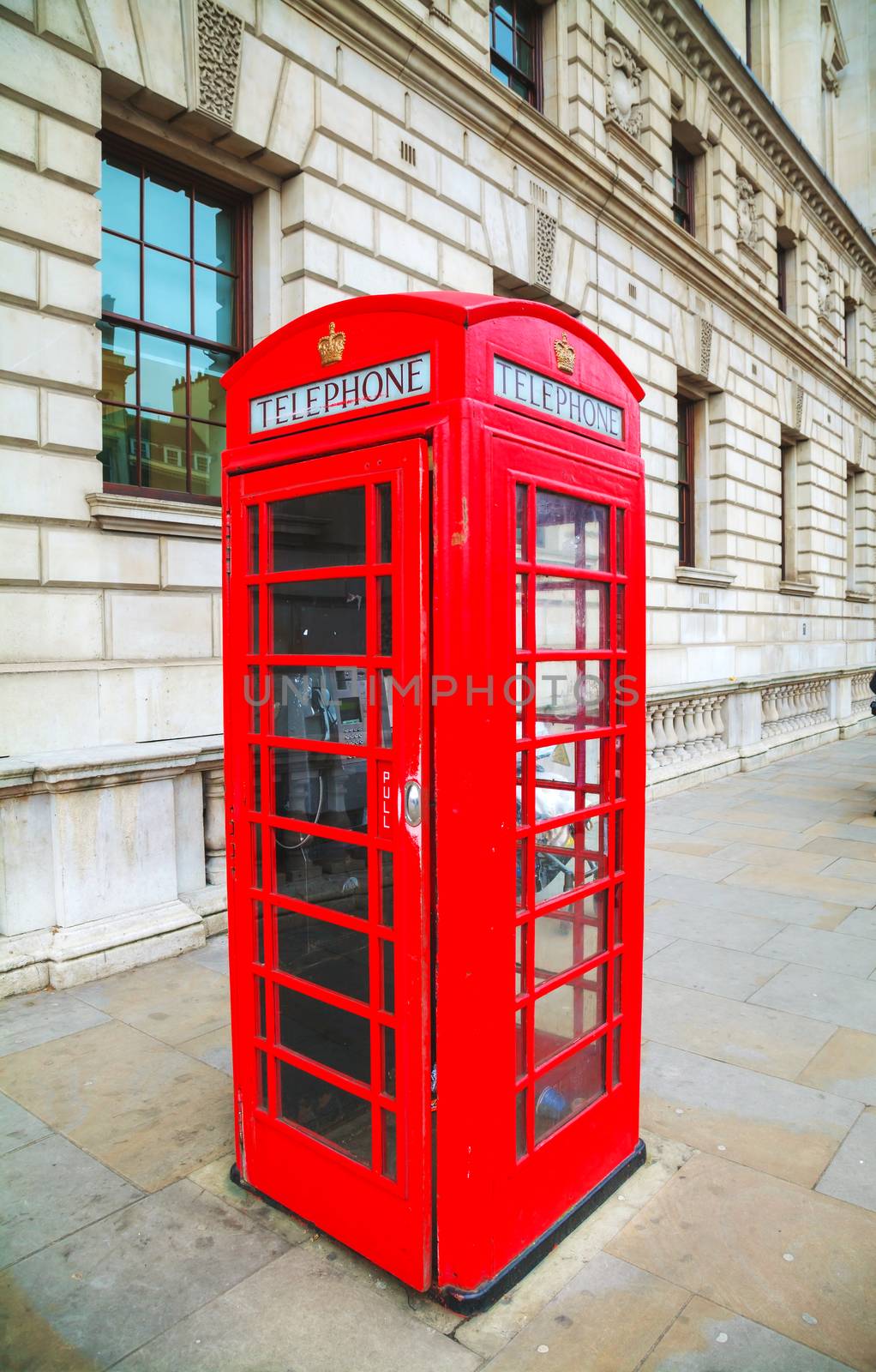 Famous red telephone booth in London by AndreyKr