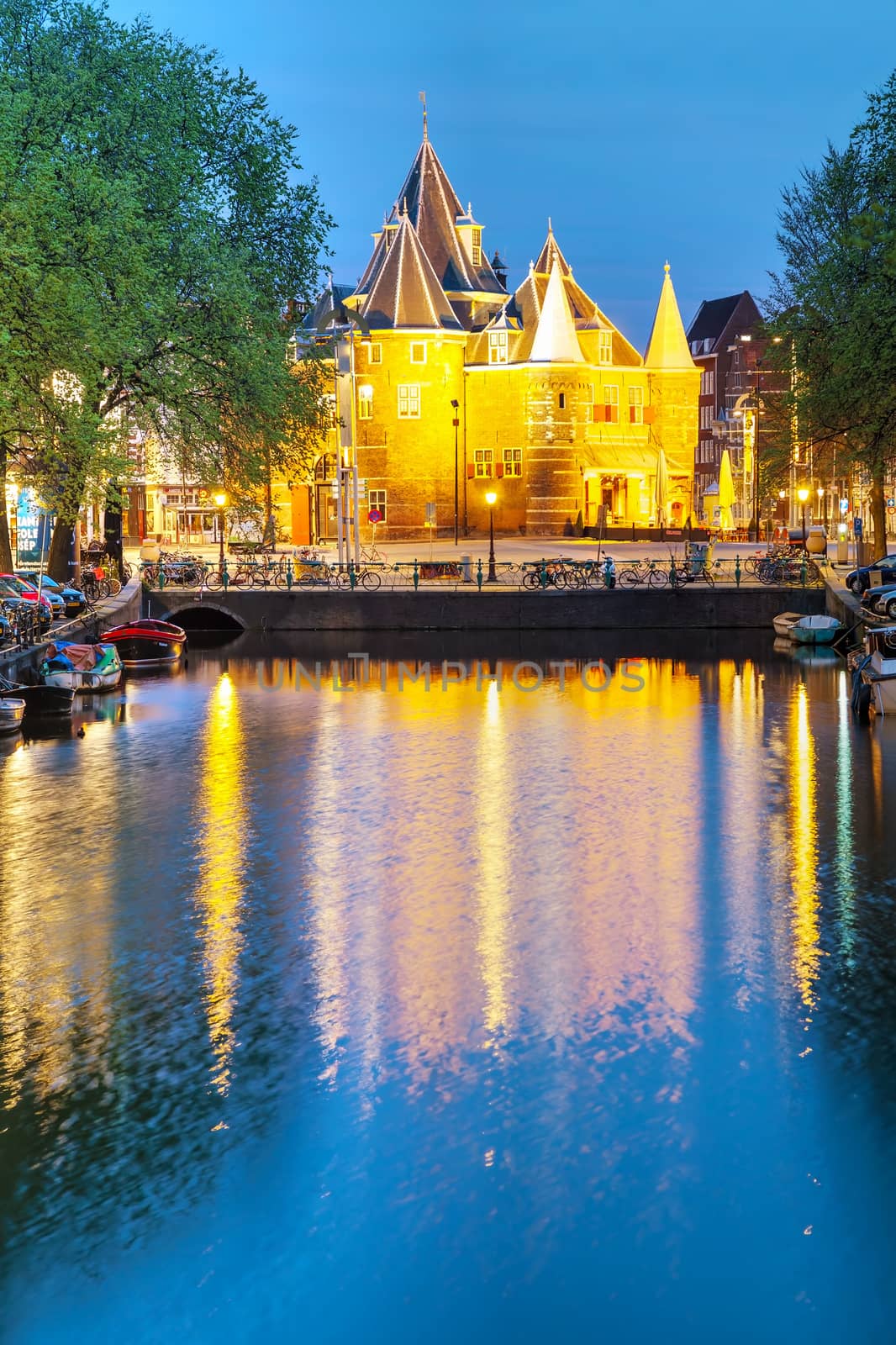 The Waag (Weigh house) at Nieuwmarkt square in Amsterdam 