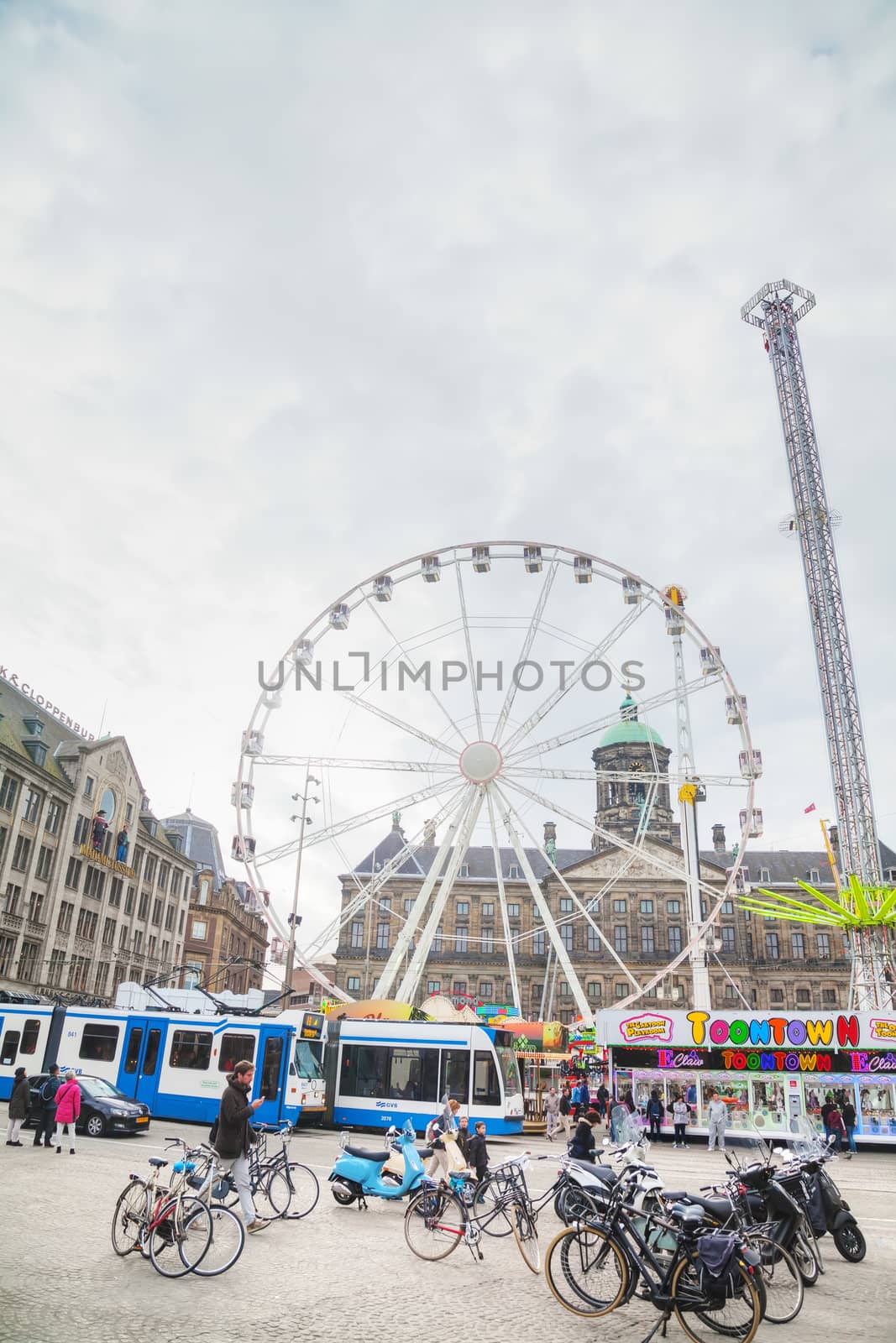 Dam square in Amsterdam by AndreyKr