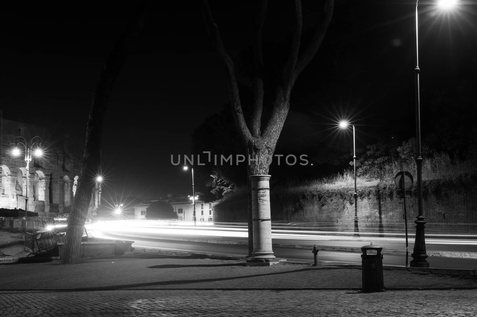 coliseum at night