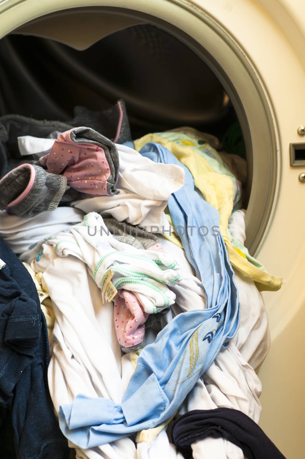 laundry in the washing machine
