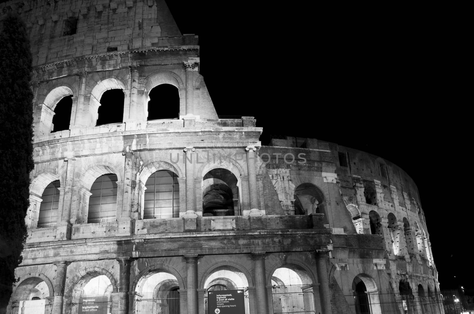 coliseum at night