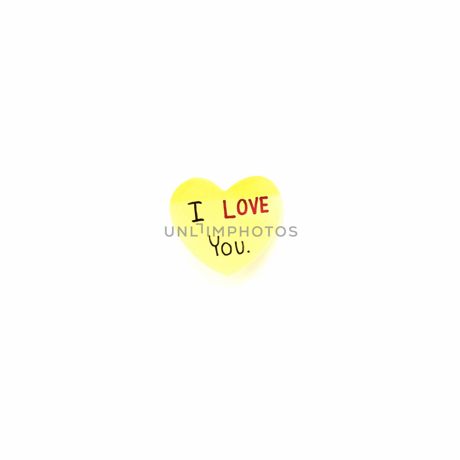 I love you write on heart paper card by ammza12