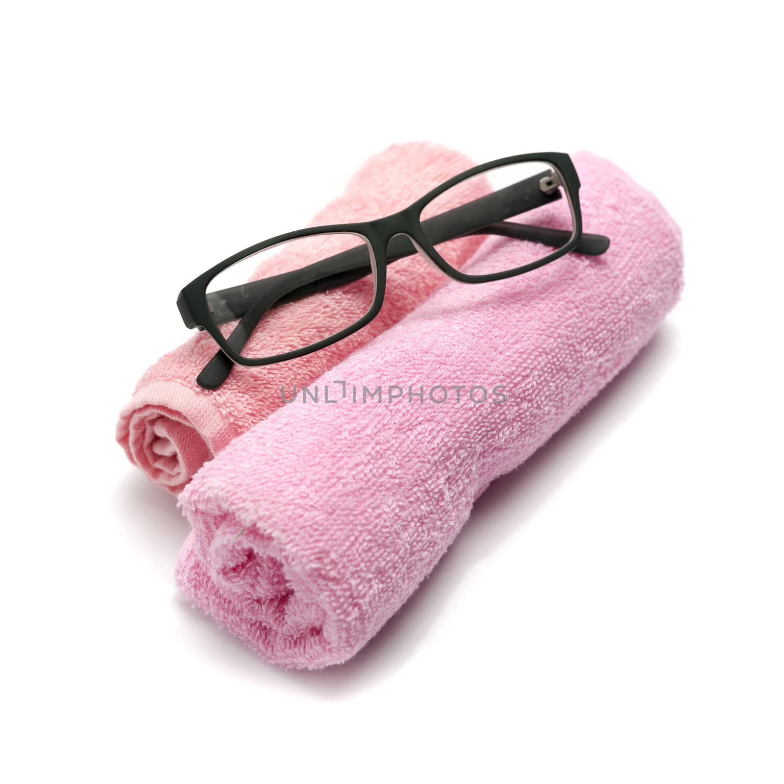 eyeglasses on towel by ammza12