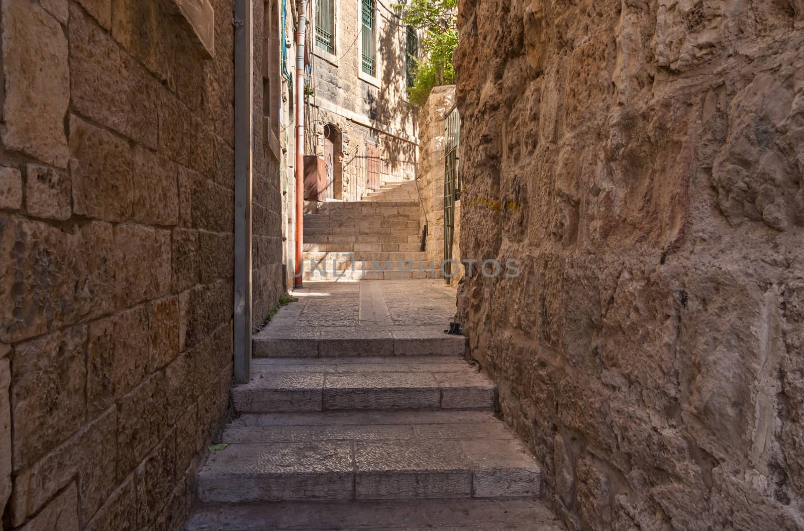 Ancient Alley in Jewish Quarter, Jerusalem by Zhukow