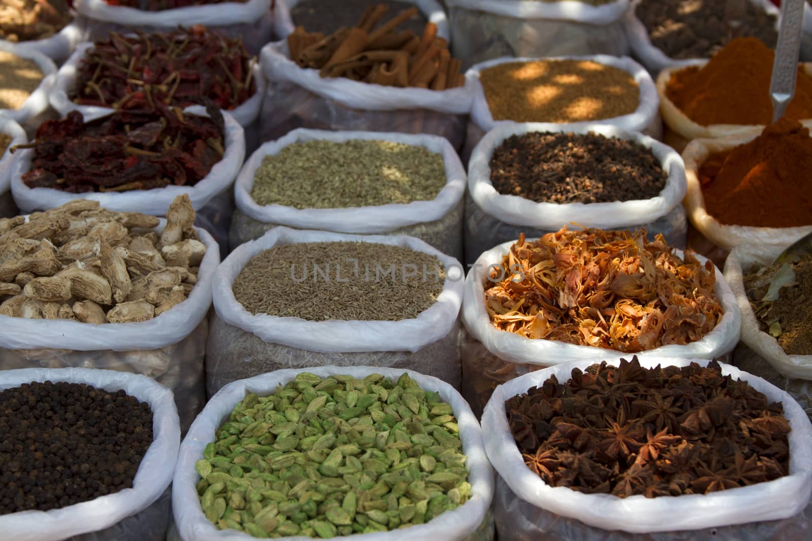 Spice Indian bazaar  Anjuna Market  Goa.