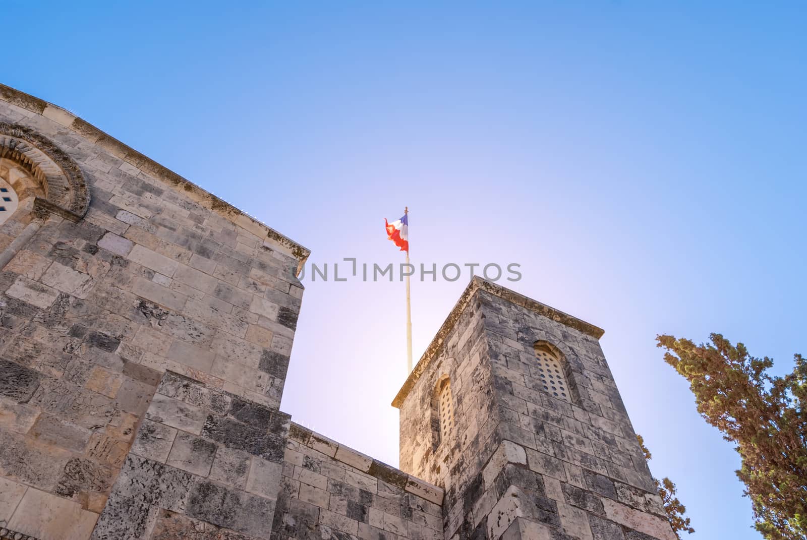 St Anne's Church in bright sunshine, Jerusalem