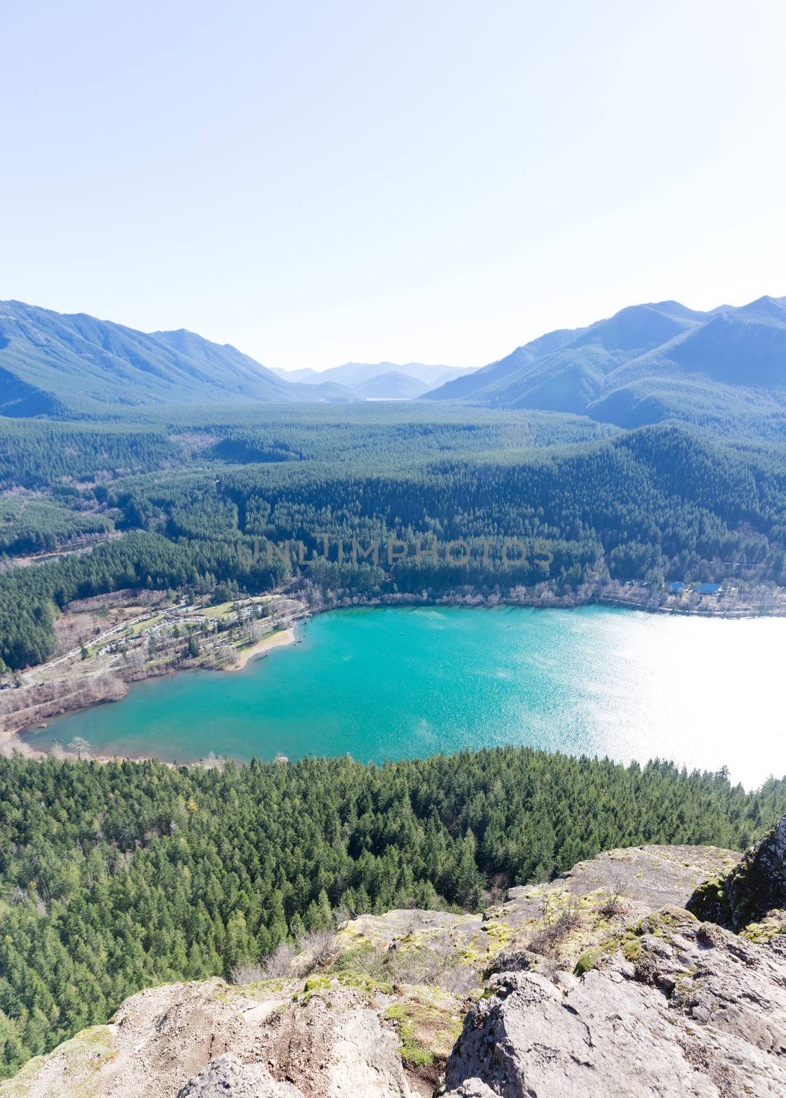 Rewarding View of  Snoqualmie Washington Rattlesnake Ledge Trail by coskun