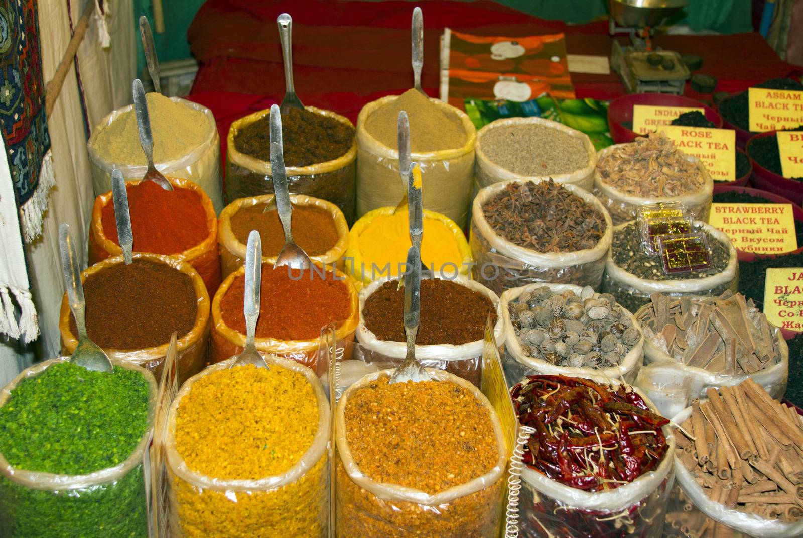 Spice Indian bazaar  Anjuna Market  Goa.