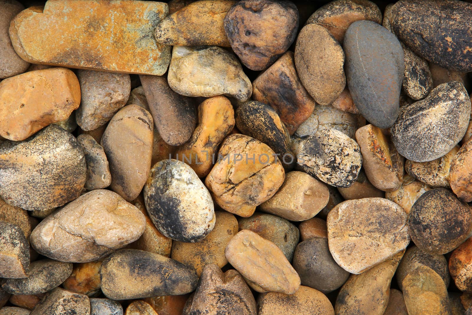 Pile of round pebble stones by liewluck