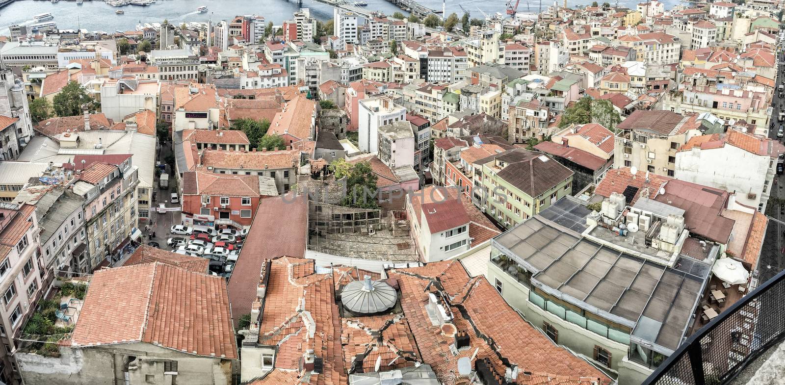 Istanbul Panoramic view on a beautiful day.