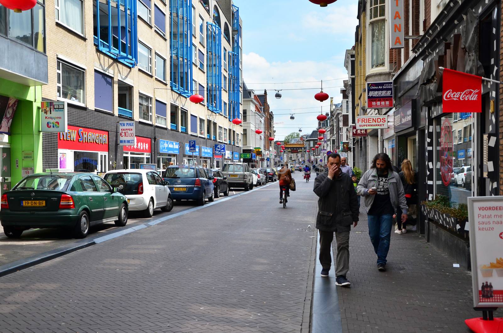 The Hague, Netherlands - May 8, 2015: People visit China town in The Hague. by siraanamwong