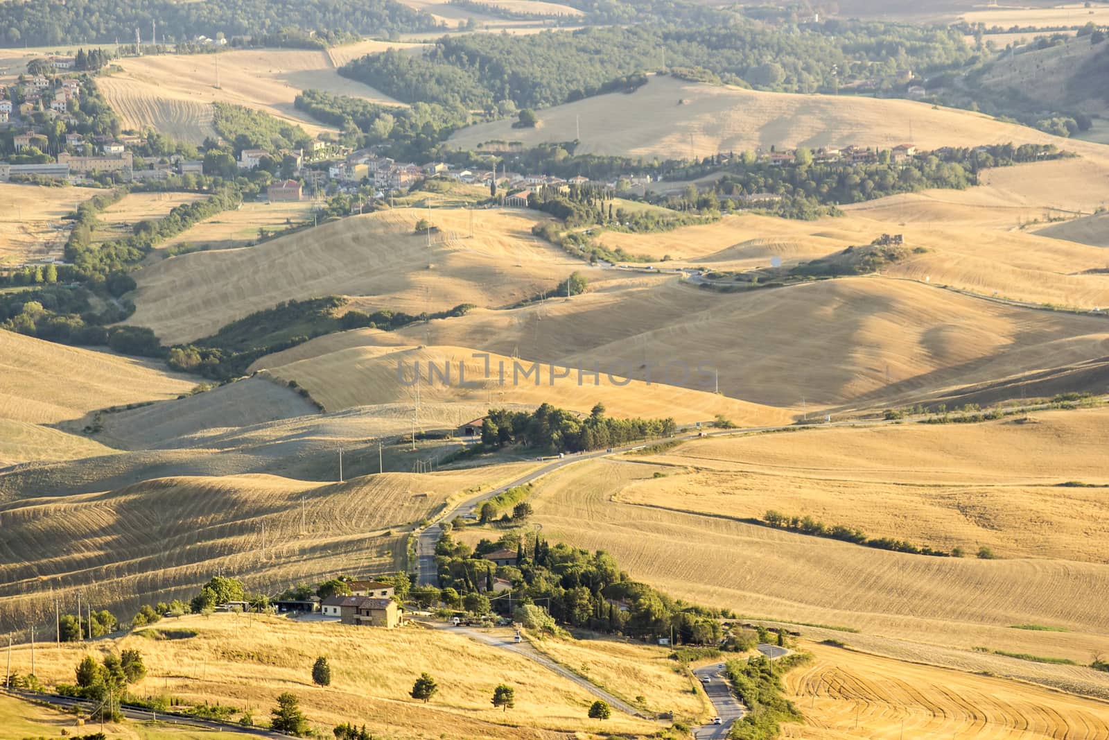 view of typical Tuscany landscape in summer, Italy by miradrozdowski