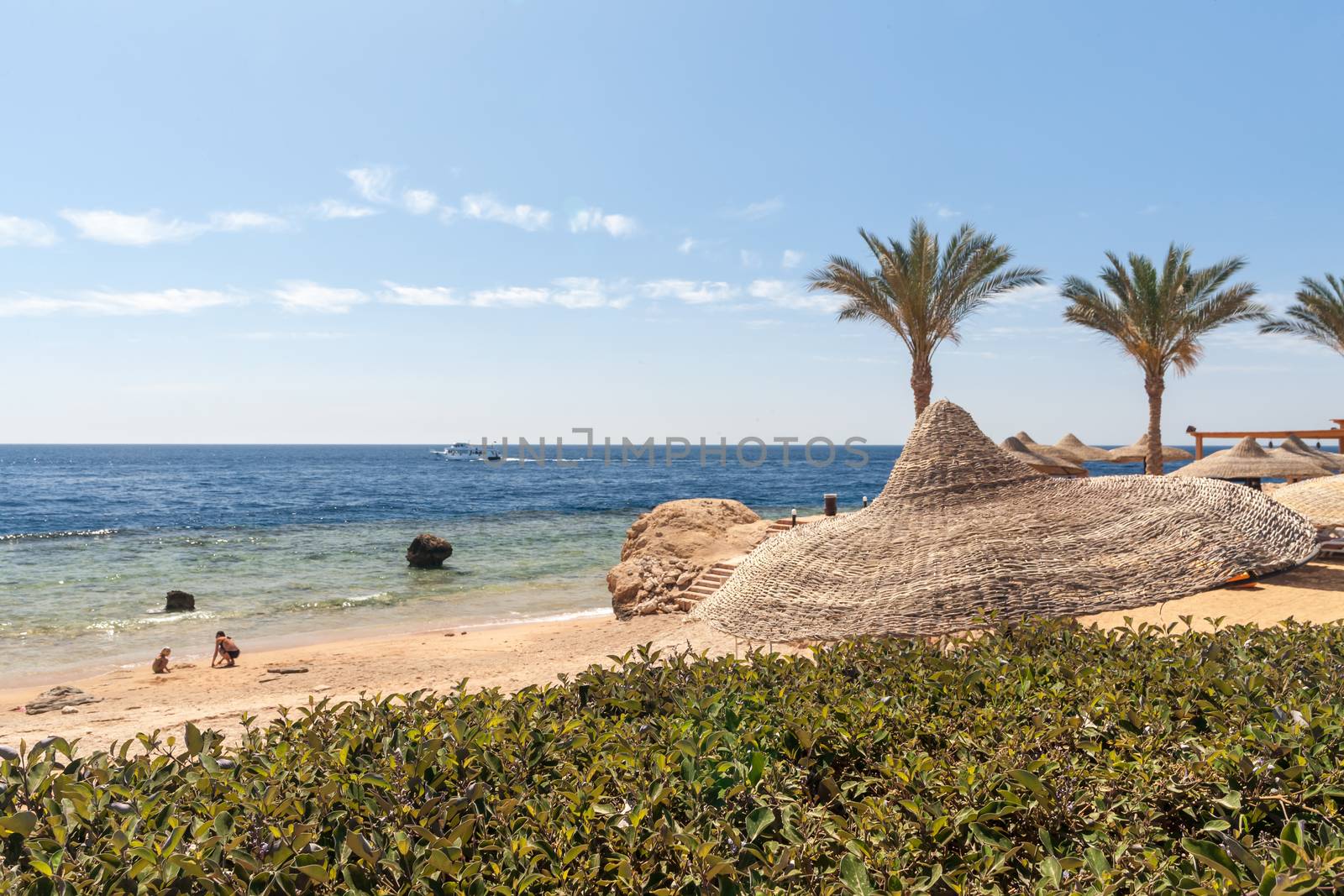 The beach at the luxury hotel, Sharm el Sheikh, Egypt