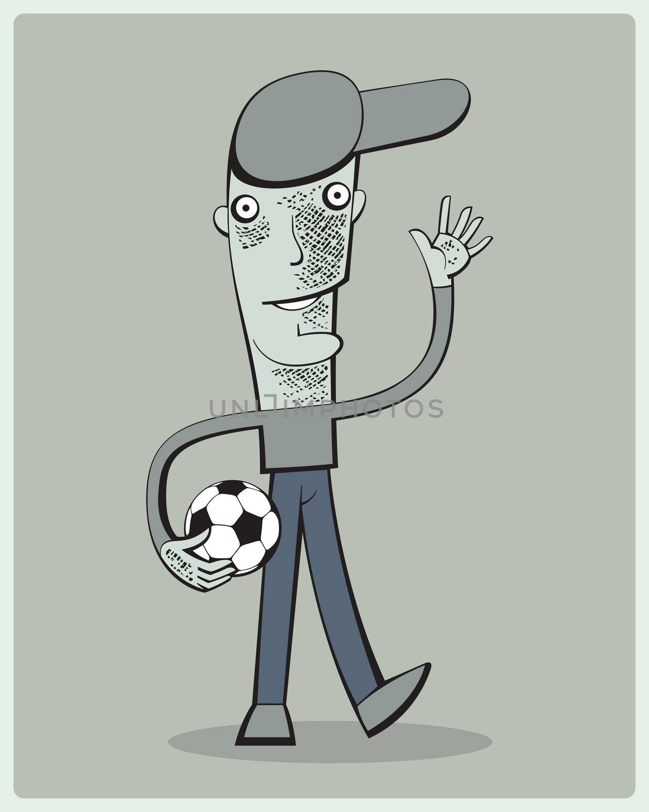 Soccer player waving by andrius