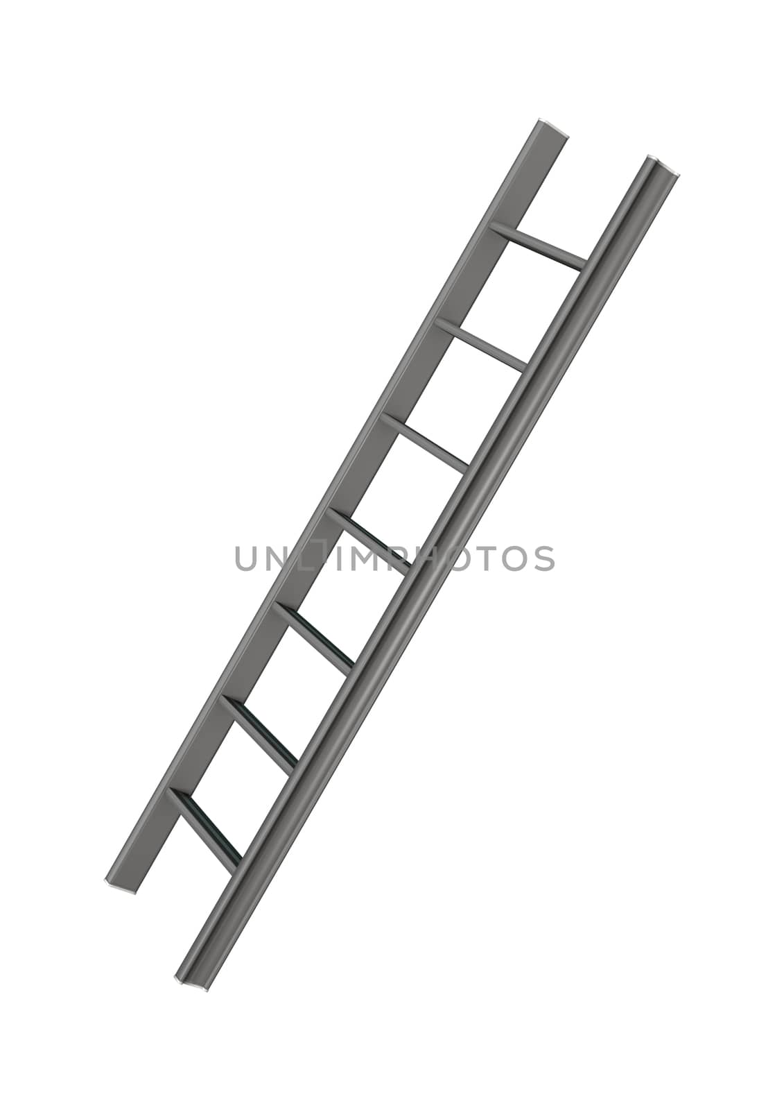 3D digital render of a step ladder isolated on white background