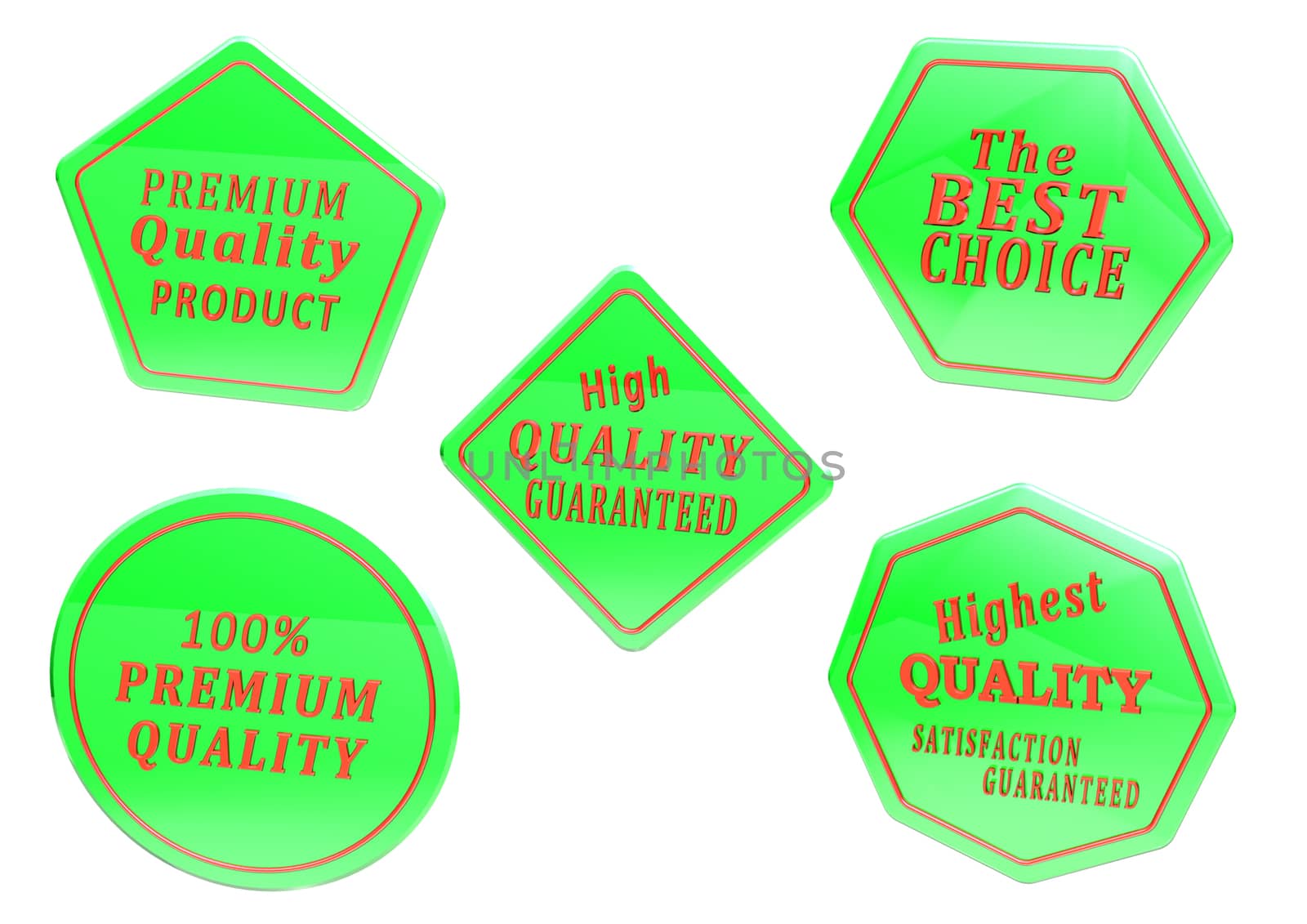 High Quality set of Sale product badges isolated on white.