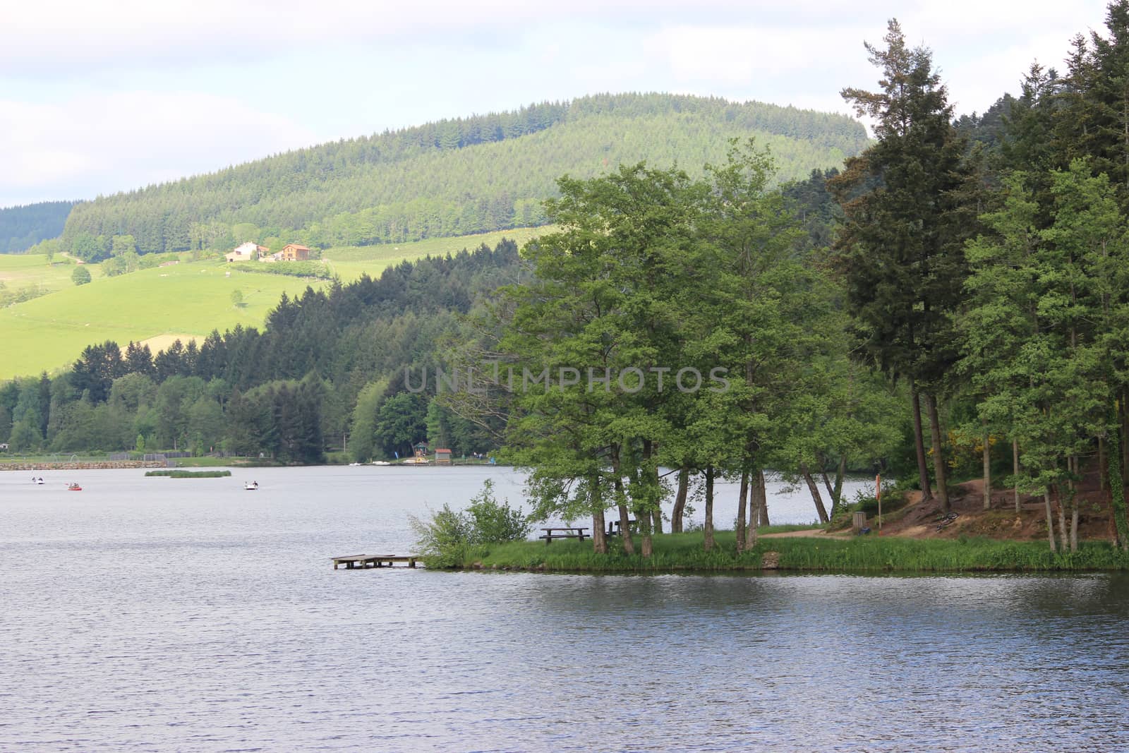 Landscape of a lake in the mountains by bensib