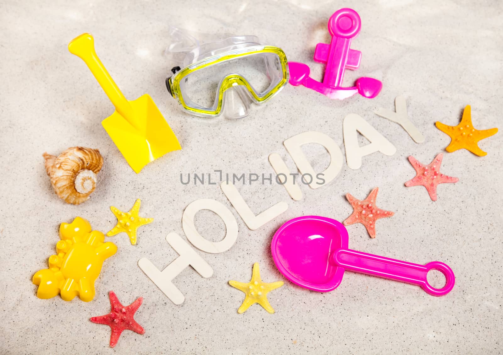 Holiday, summer, beach Background, vivid colorful atmosphere