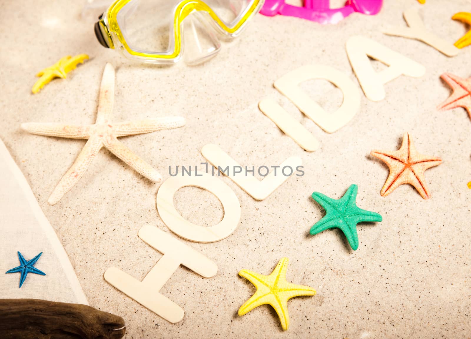 Beach background, vivid colorful atmosphere