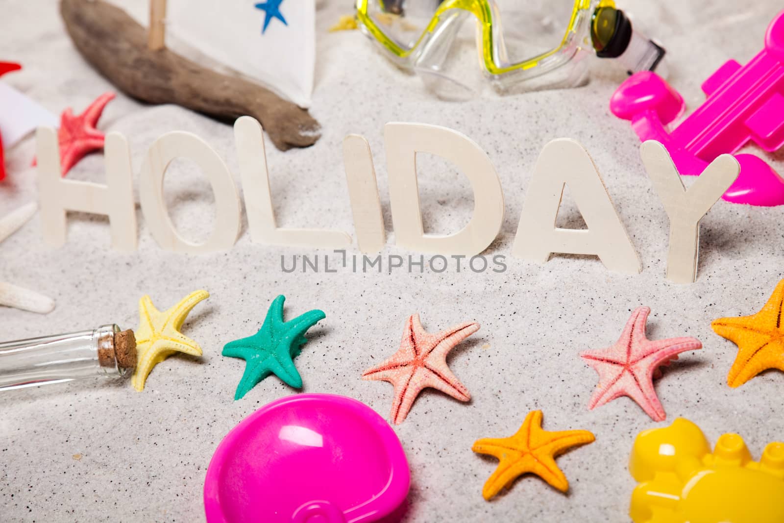 Summer Beach Background, vivid colorful atmosphere