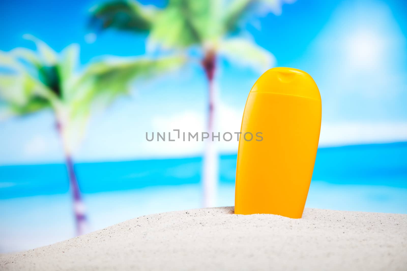 Beach background, vivid colorful atmosphere