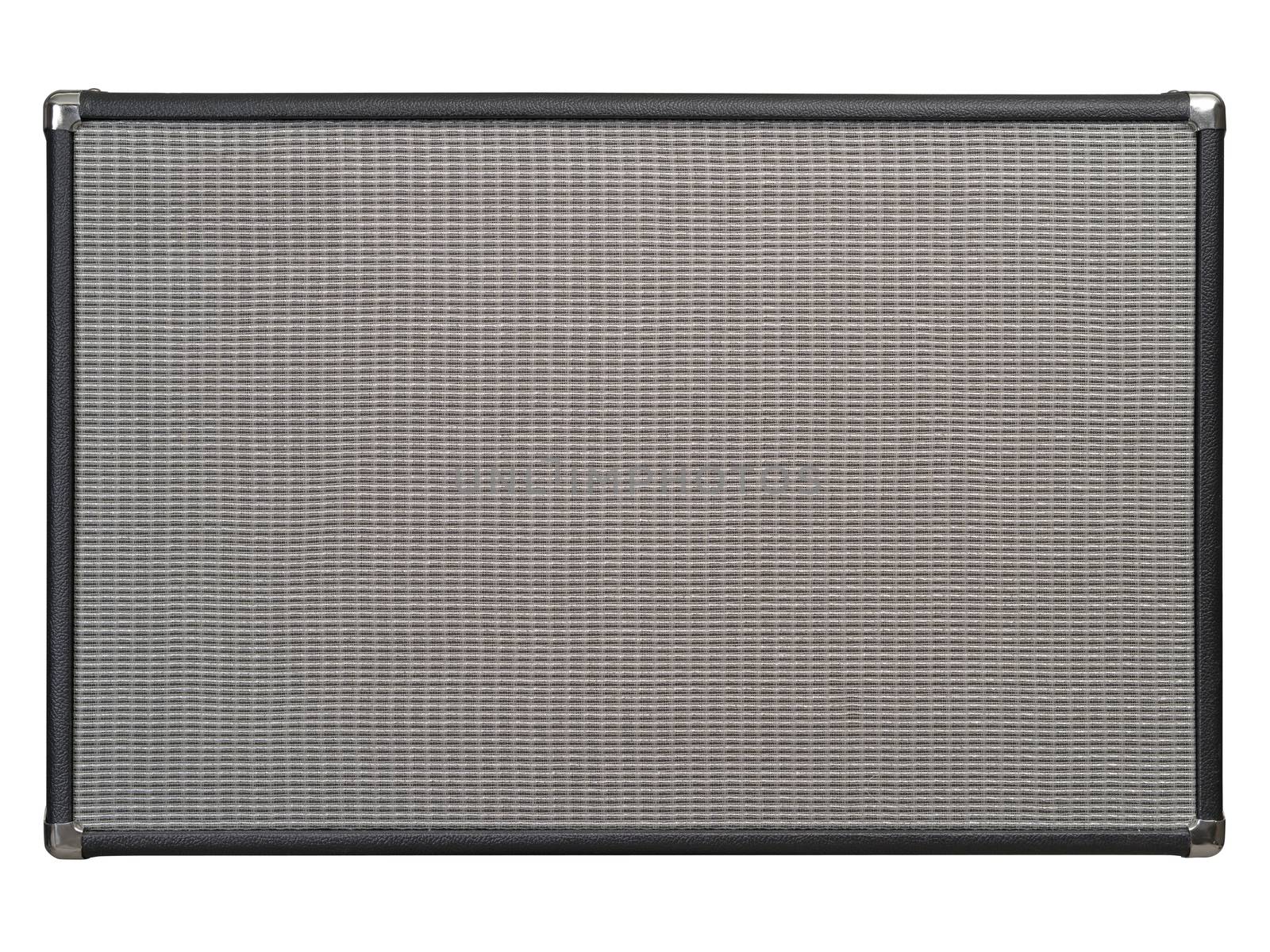 Photo of the front of a guitar amplifier as a background. Clipping path included.

