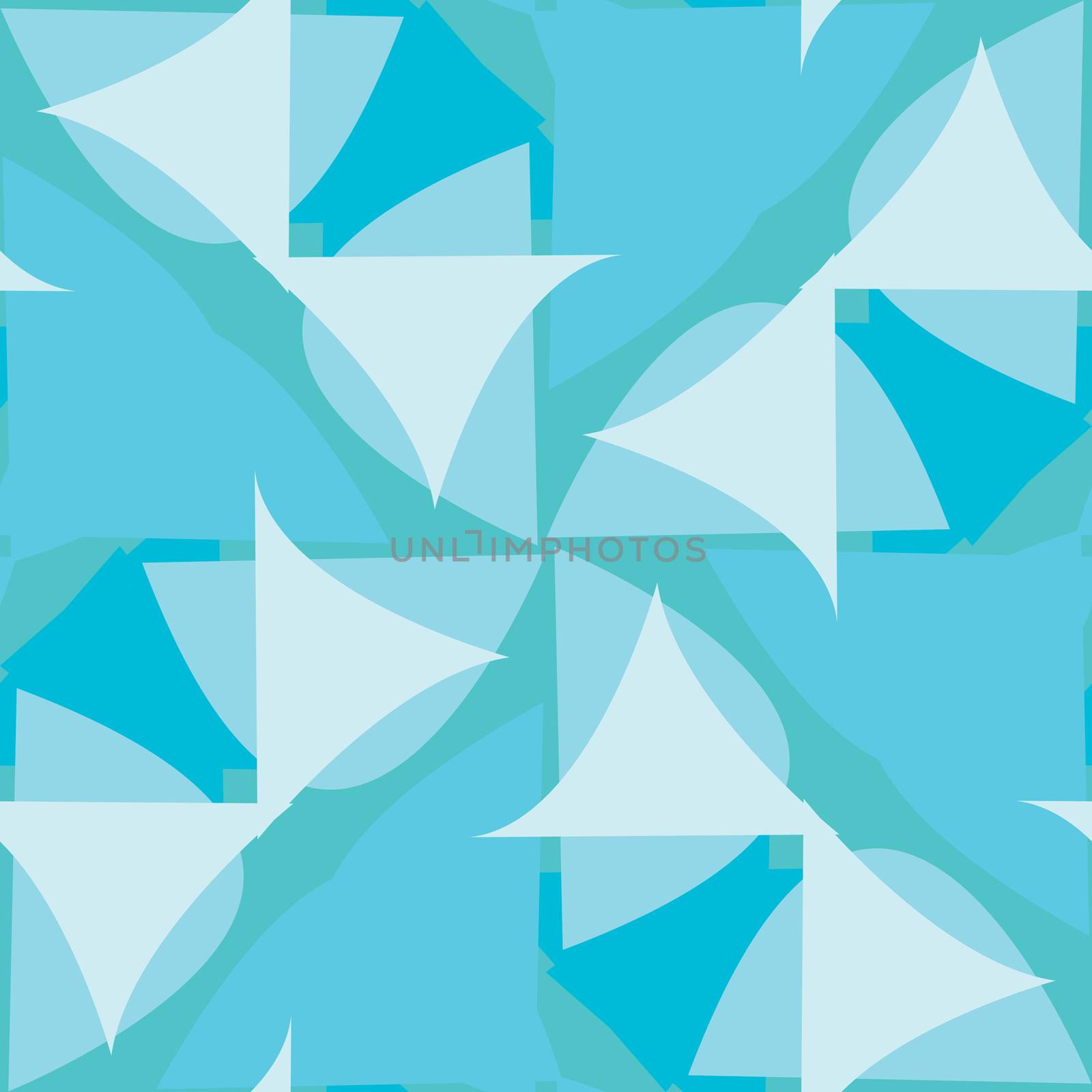 Abstract seamless background pattern of blue triangular shapes