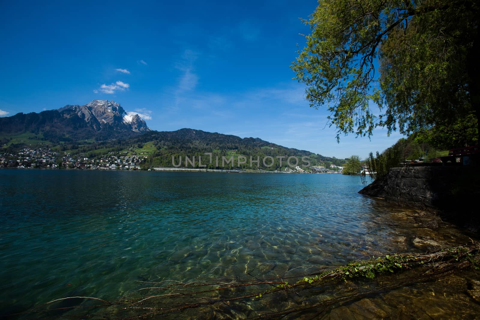 Lake alps, natural colorful tone
