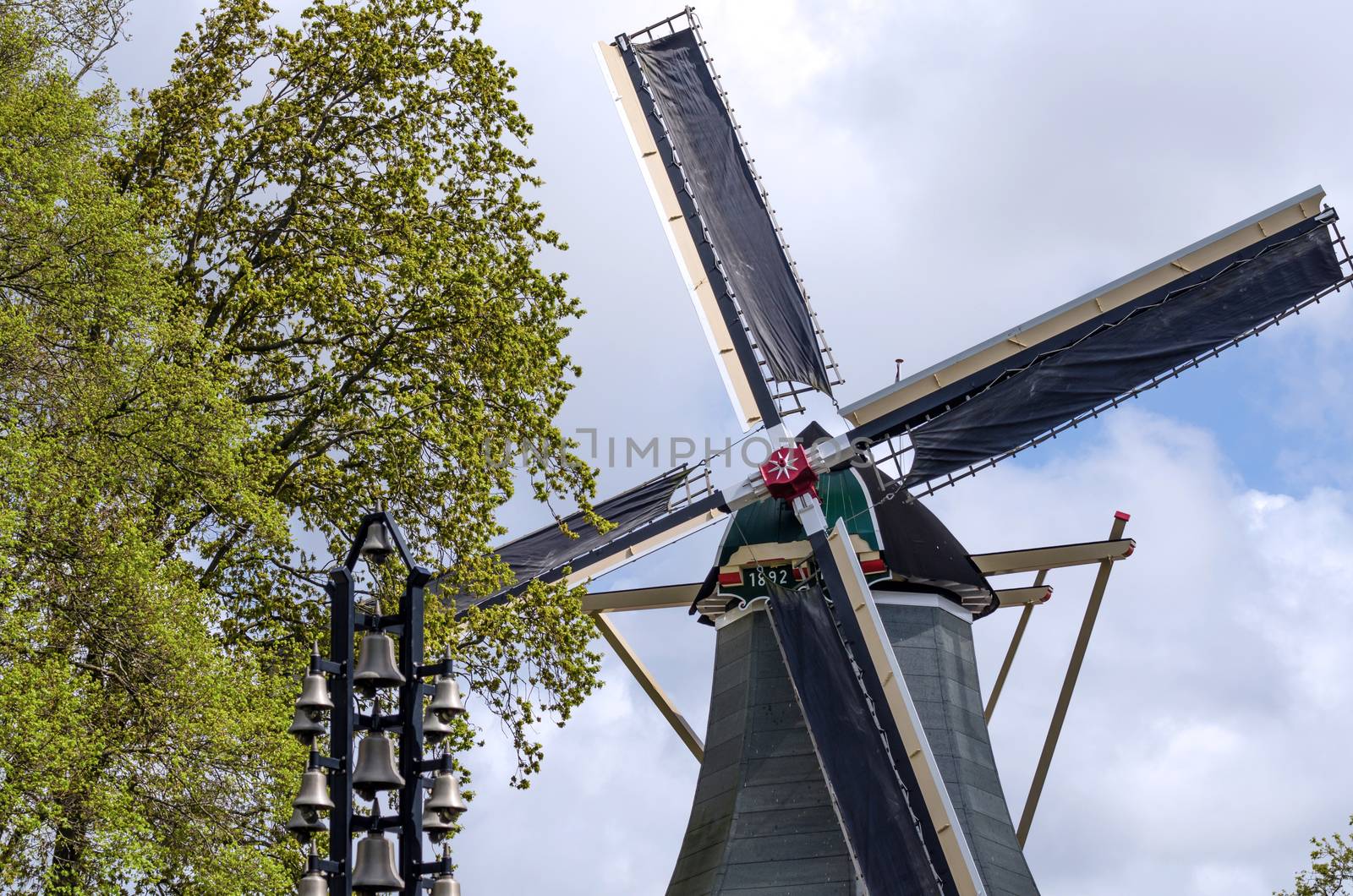 Old windmill in Keukenhof, Lisse, Netherlands