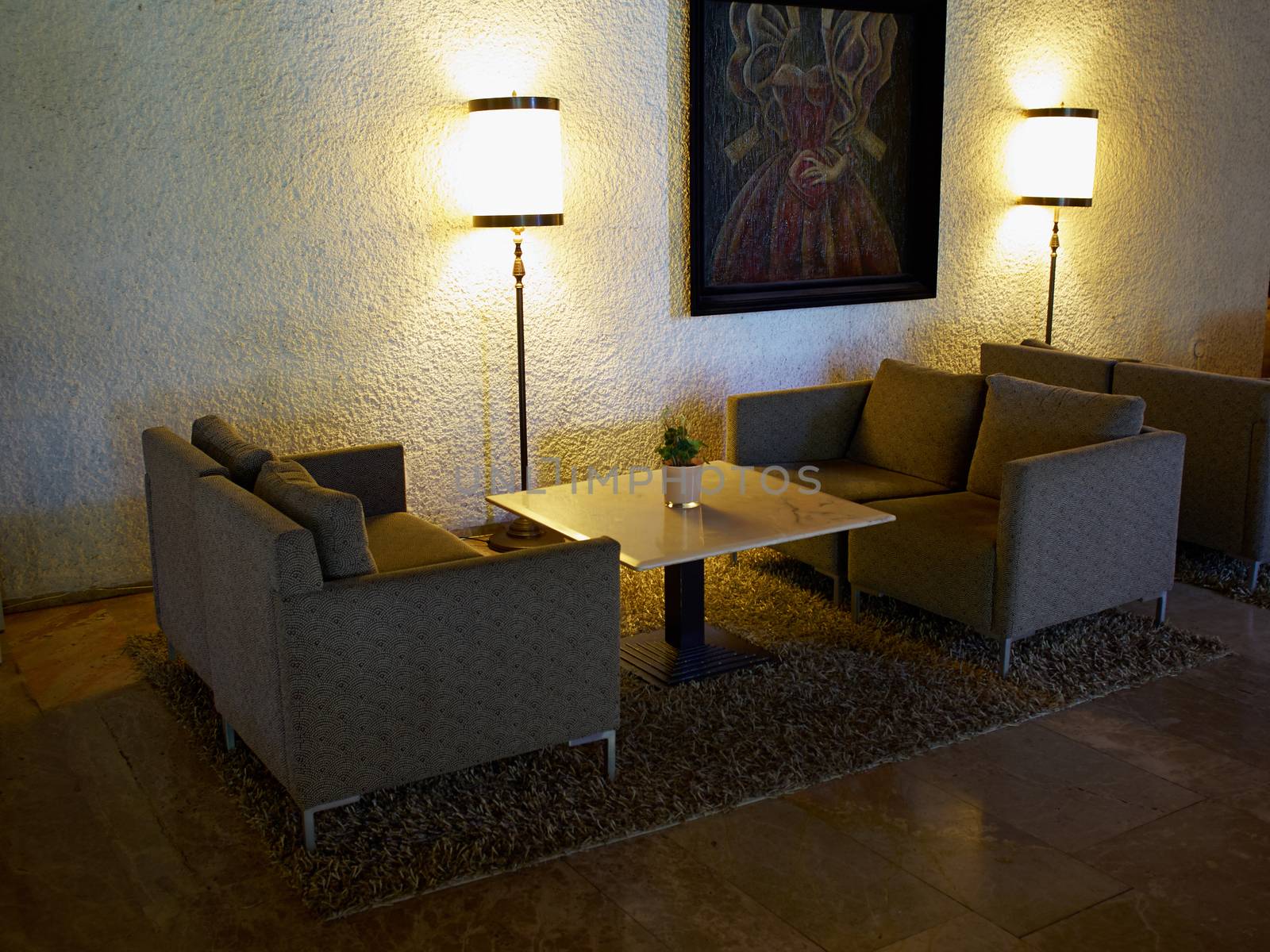  Modern style colorful office clinic waiting room reception               