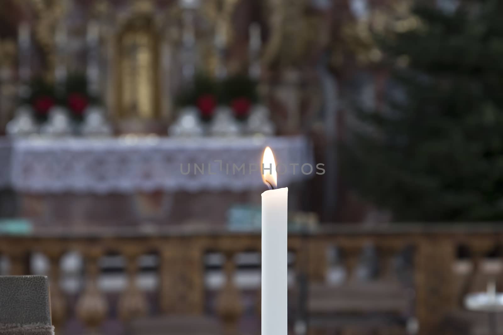 A candle in a church and some time for reflection