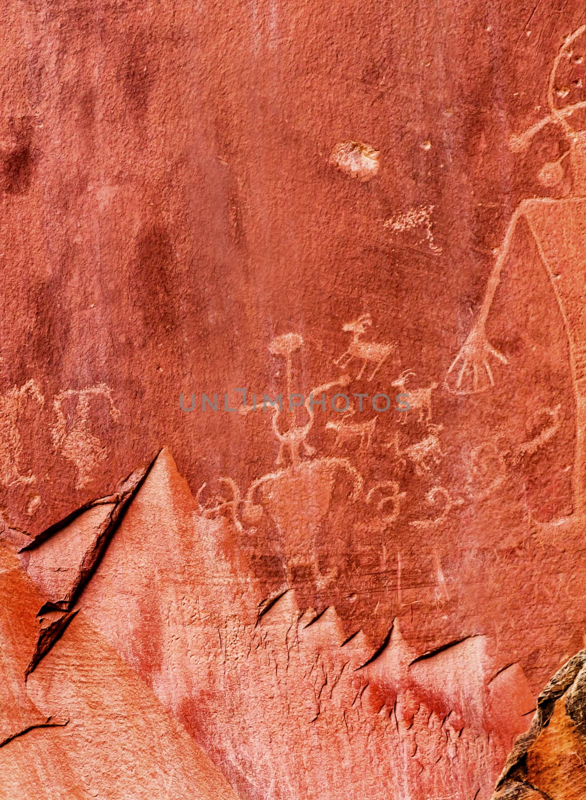 Native American Indian Fremont Petroglyphs Capital Reef National Park Utah by bill_perry