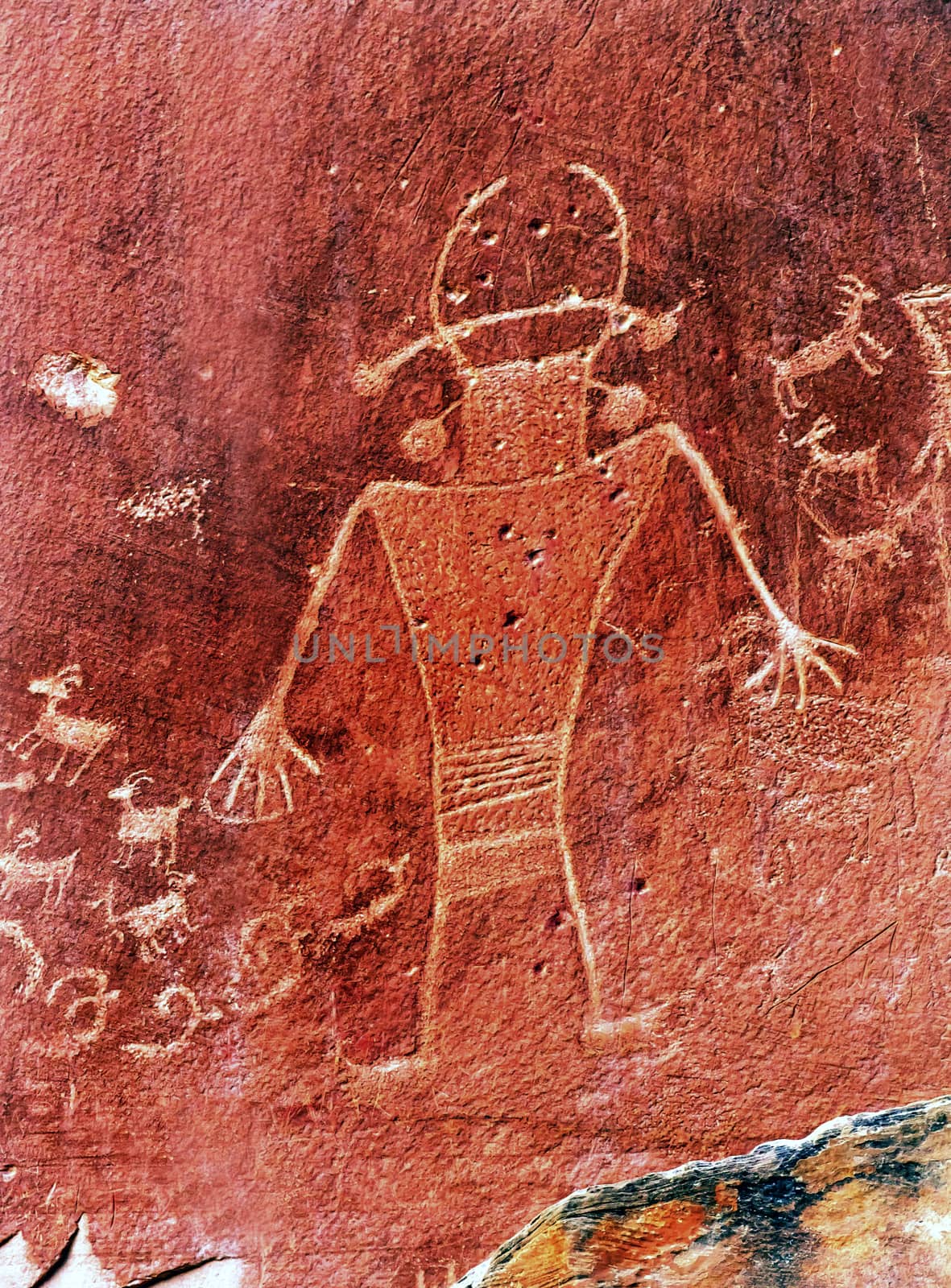 Native American Indian Fremont Petroglyphs Capital Reef National Park Utah by bill_perry