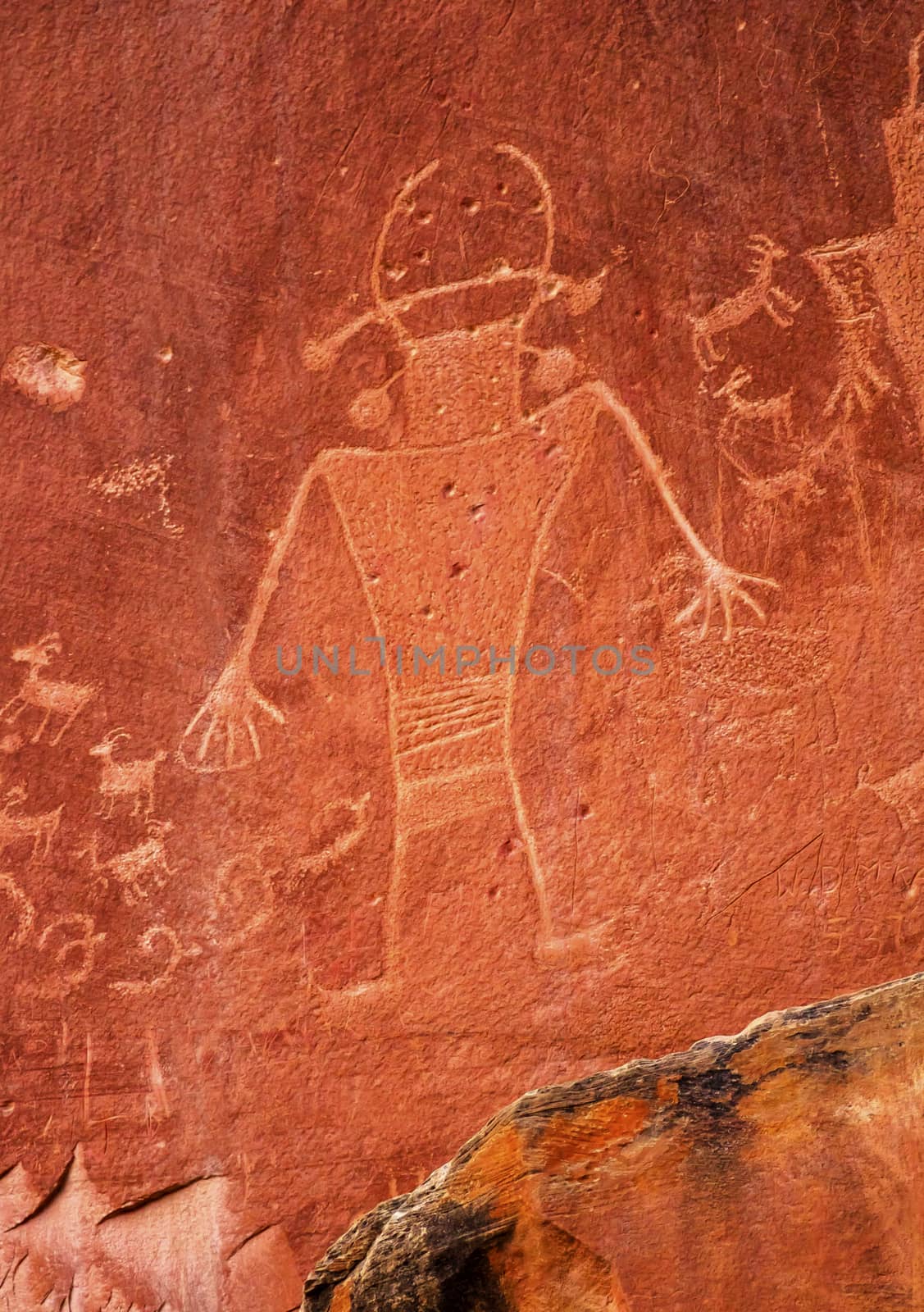 Native American Indian Fremont Petroglyphs Capital Reef National Park Torrey Utah by bill_perry