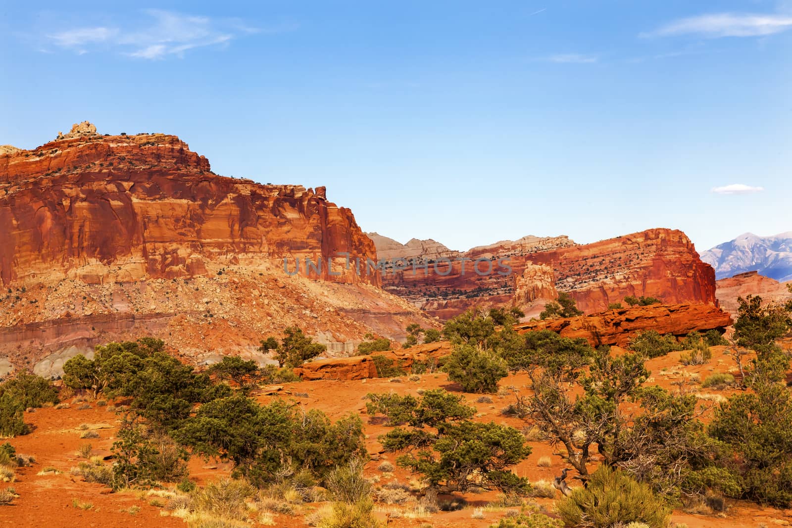 Sandstone Mountain Scenic Drive Water Pocket Capital Reef National Park Torrey Utah