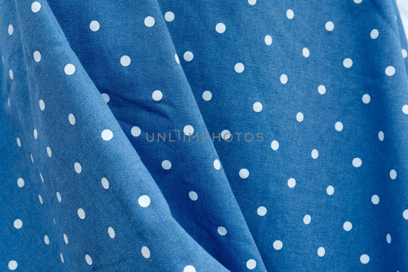 Blue and white dots Rockabilly polka dress                            