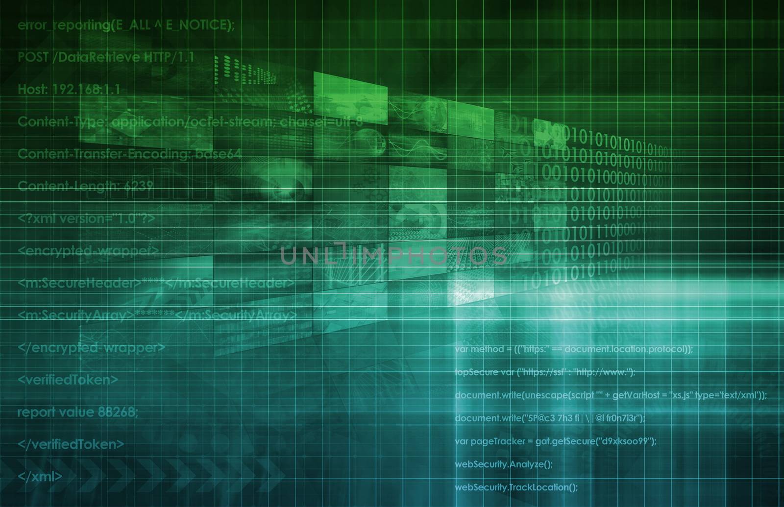 Modern Technology Code Illustration Lines as Art