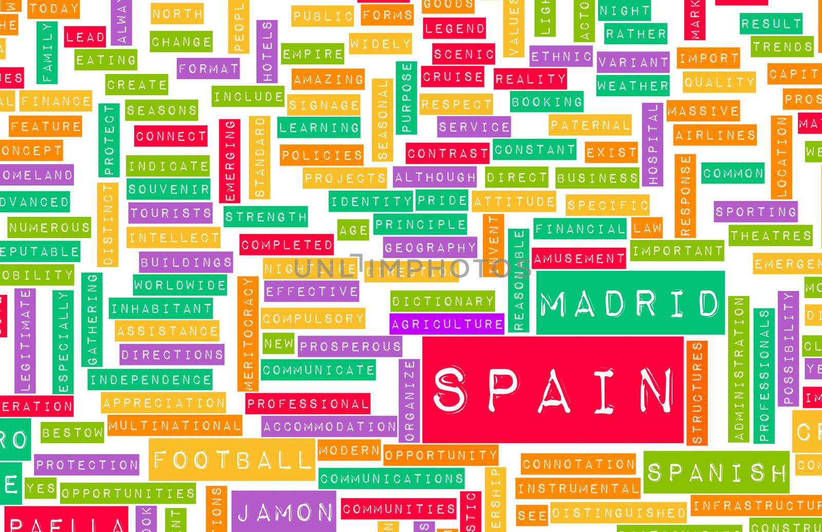 Spain as a Country Abstract Art Concept